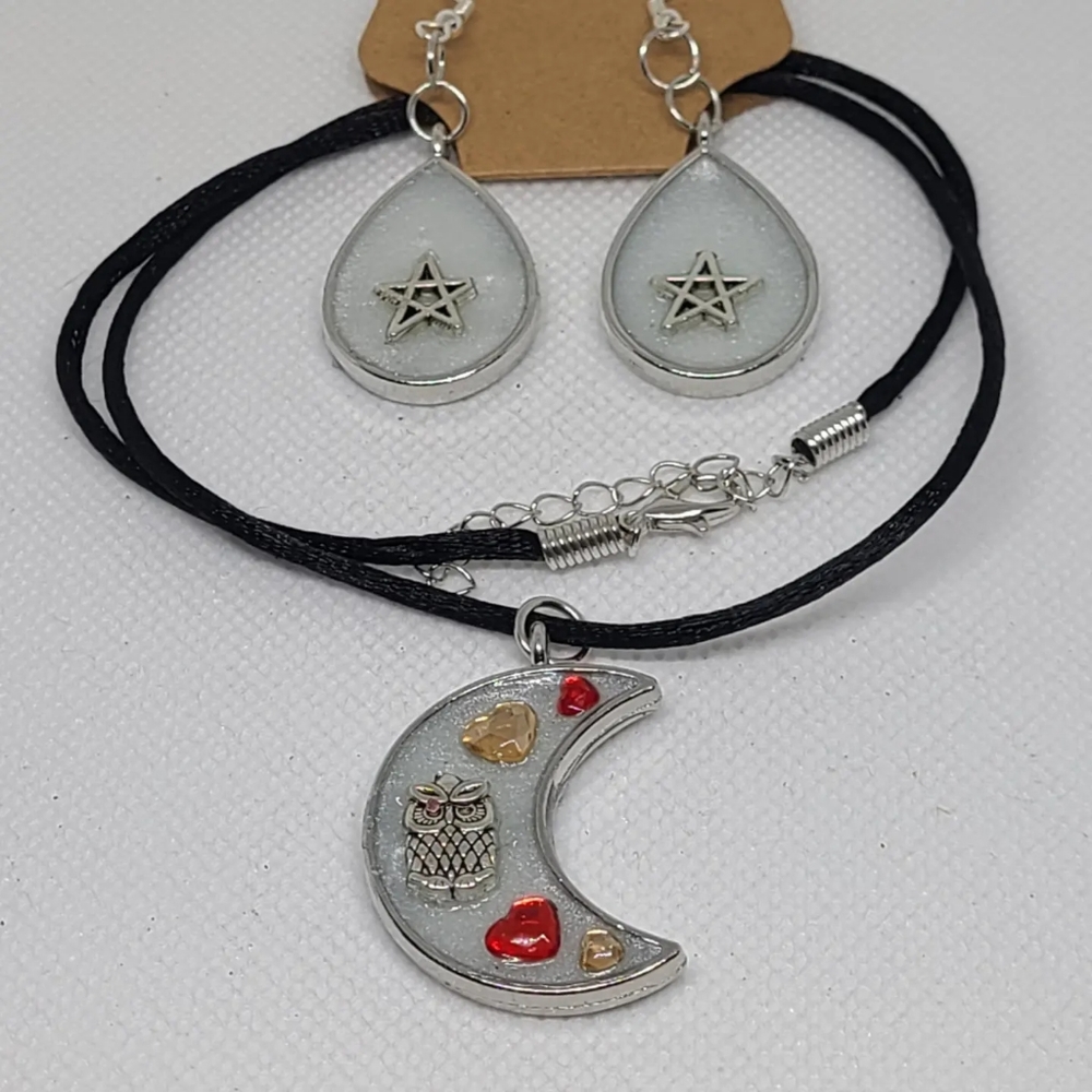 Owl and Stars Jewelry set